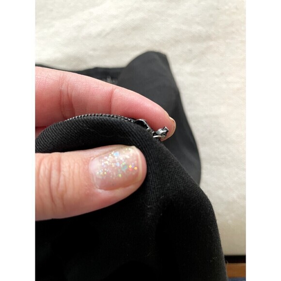 Talbots Classic Slim Pants Woman's Size 12 Black with Side Zip - Picture 2 of 16